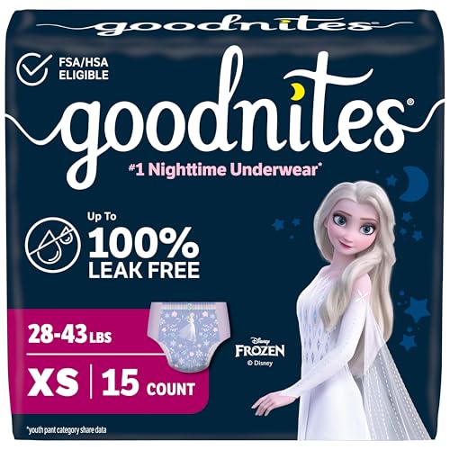 Image of GoodNites Girls Nighttime Underwear, Size Extra Small, 15 Ct
