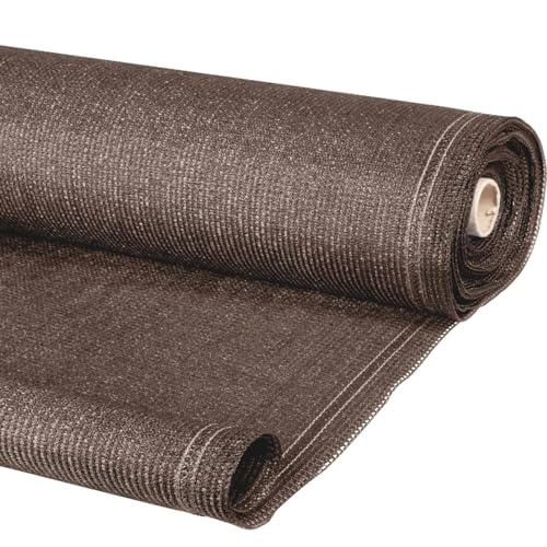 IDMarket - Brise Vue renforcé 1,5 x 10 M Taupe 220 GR/m² Luxe Pro