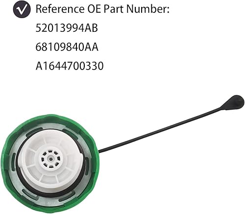 Miniatura 2 de Tapa de combustible de gas 52013994AB para Ram 1500 2500 3500 4500 5500 ProMaster Dodge Ram Jeep Liberty Wrangler Grand Cherokee Mercedes Benz