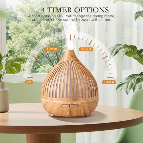 Diffuseur huiles essentielles electrique ultrasonique 400ml Cozary LED