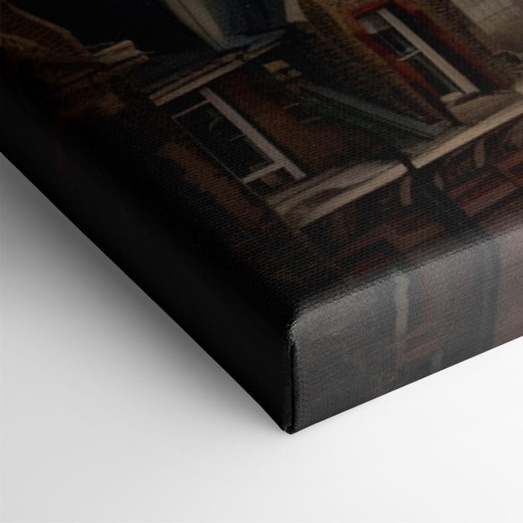 Canvas for Living room. London's Architectural Harmony: A Blend of Historic Charm and Modern Grandeur Bathed in Sunset Glow, 27 x 18 inch Canvas Wall Art - Mid Century Modern - Modern Home Decor