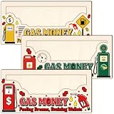 PRESSINART 3Pcs Gas Money Gift Card Holder Wooden 7.48 x 3.54 Inch Money Holder for Cash Gift Ideas Gasoline Pattern Funny Plywood Envelope Card Box Wallet for Holidays Home Party Favors Decoration