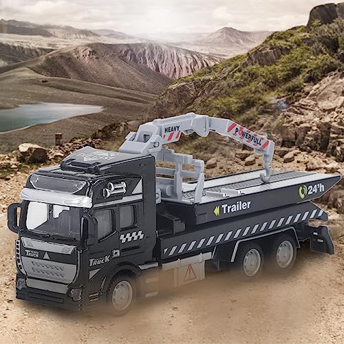 Srliya Rettungsauto-Abschleppwagen-Modell, Metalllegierung, 19,9 cm Länge, Rettungs-Pullback, Großes Abschleppwagen-Modell, Spielzeug