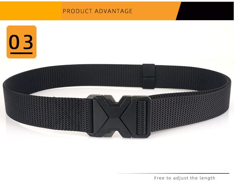 Mens Quick Release Tactical Belt Military Work Nylon Web Work Adjustable Belt4