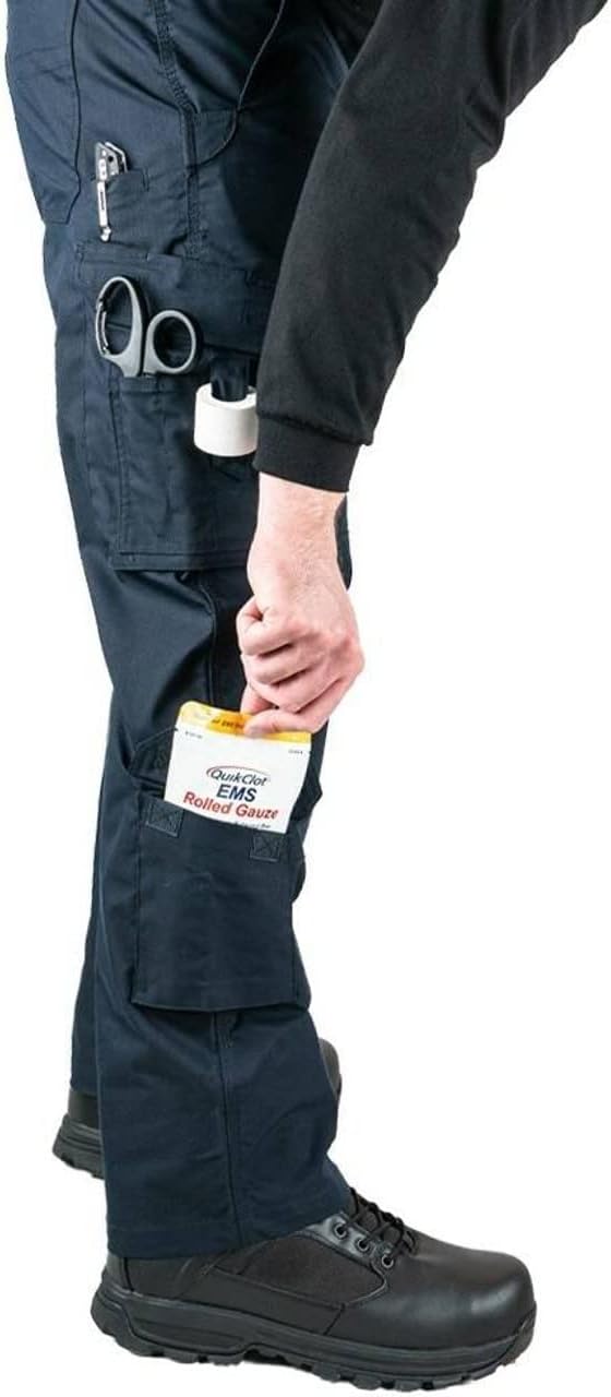 LAPG Men's Stretch EMS Pants, Tactical EMT Uniform Cargo Pants, Multi-Pockets, Work Utility Pants for Men - Image 6