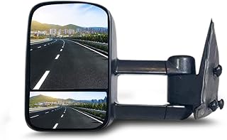 Premium Left Side Manual Operated Textured Black Towing Tow Mirror For Chevrolet Tahoe Suburban 1500 2500 2000 2001 2002 2003 2004 2005 2006 - GM1320416