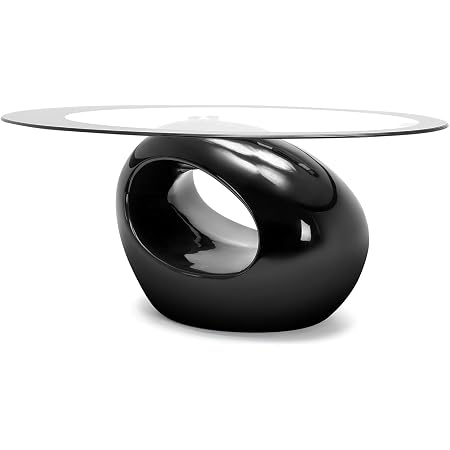 O&K Modern Silver Glass Coffee Table - 32" Round Tempered Top, Chrome Ring Frame - View #9