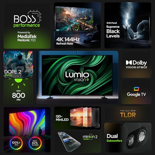 Image of Lumio Vision 9 2026 165cm (65 inches) 4K Ultra HD Smart QD-MiniLED Google TV EPIC2-ADSI