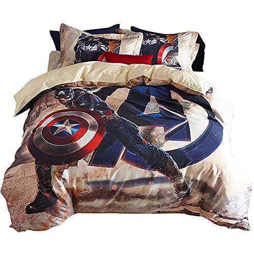 Towel Rings Juego De Ropa De Cama con Diseño De Los Vengadores De Los Vengadores, Ropa De Cama 3D Marvel Anime Printed 3 Piezas (A150x200cm,180x240cm,74x48)