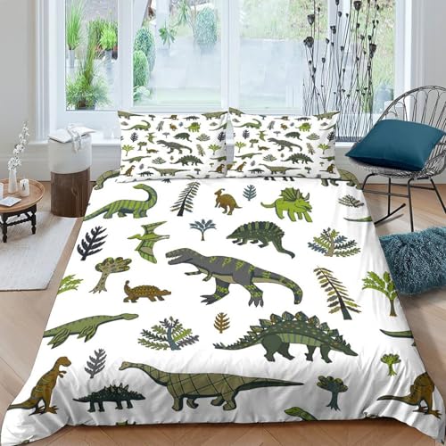 Housse de couette dinosaure 3D microfibre Super King 260x220cm - 4