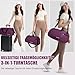 BECOJADDE Sporttaschen für Damen und Herren, 25L Reisetasche Duffel Bag Übernachtungstasche mit Schuhfach & Nassfach, wasserdichte Handgepäcktasche für Sport, Fitnessstudio, Schwimmen, Lila
