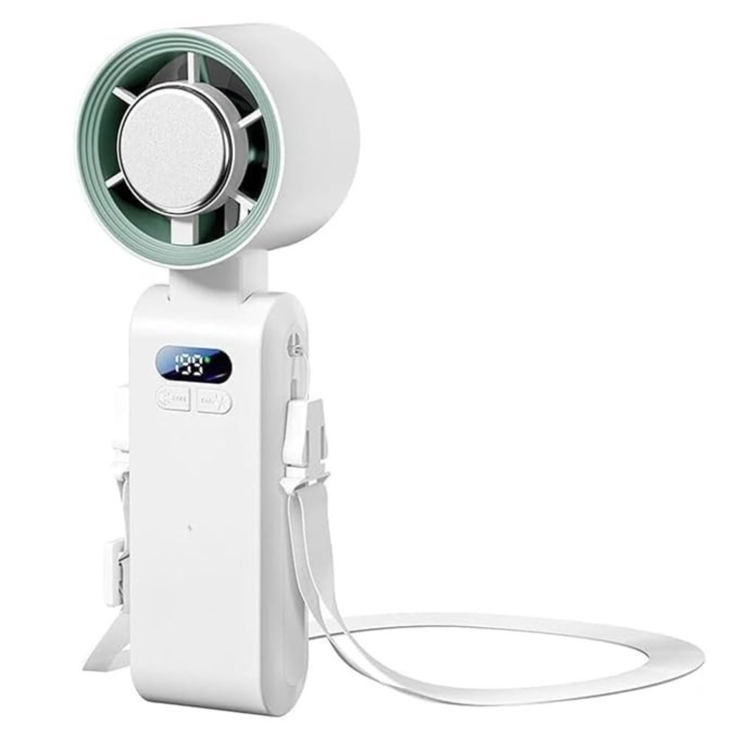 Drumstone 10 𝒀𝒆𝒂𝒓𝒔 𝑾𝒂𝒓𝒓𝒂𝒏𝒕𝒚 Handheld Foldable Ice Cooling Fan with 13000 RPM, 3600mAh Rechargeable Battery, Type-C Portable Mini Fan with Sling for Home, Office, Travel, and Outdoor Use-image-33