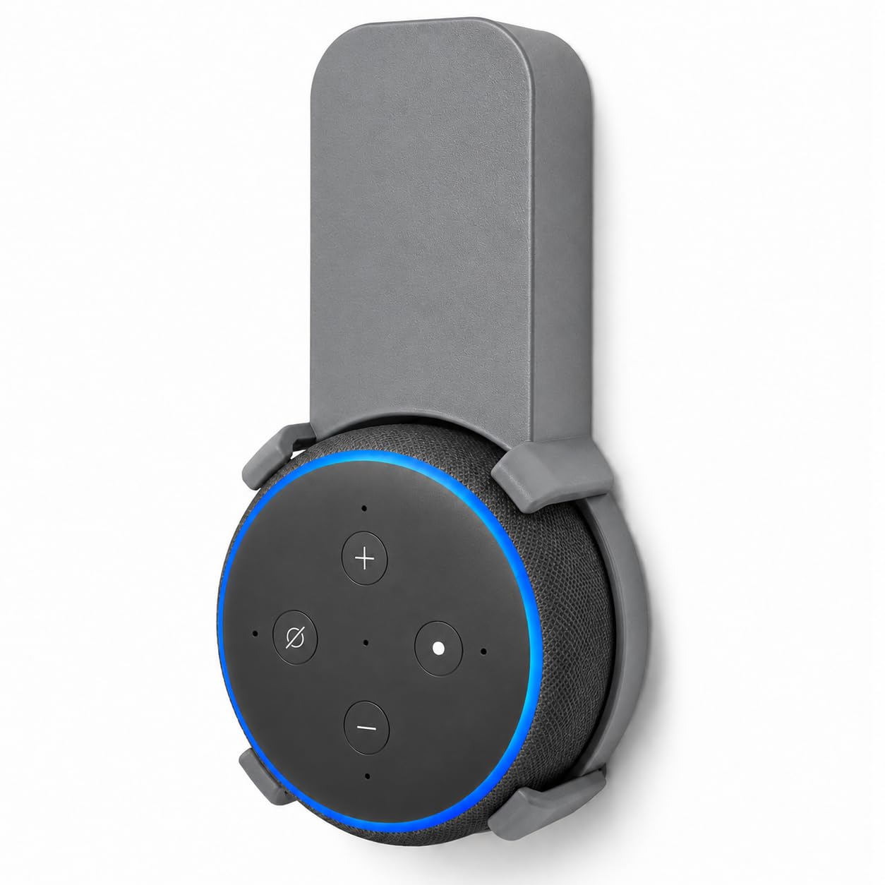 Supporto Parete per Echo Dot 3ª Generazione & Google Mini – Staffa Salvaspazio per Echo Dot 3 e Alexa – Montaggio Senza Viti con Gestione Cavi Integrata – Supporto Presa Intelligente
