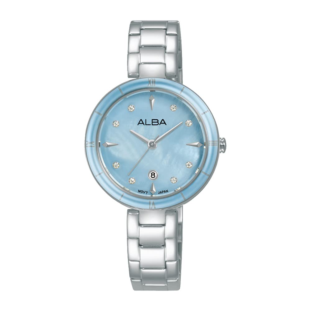 Alba Stainless Steel Women Analog Wristwatch Ah7Ax1X1, Blue Dial, Silver Band (B0C4Q6WVHS) Amazon Price History, Amazon Price Tracker