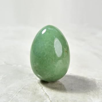 KALIFANO Aventurine Egg Carving - Worry Stone Figurine Set for Luck and Wealth Family Owned and Operated