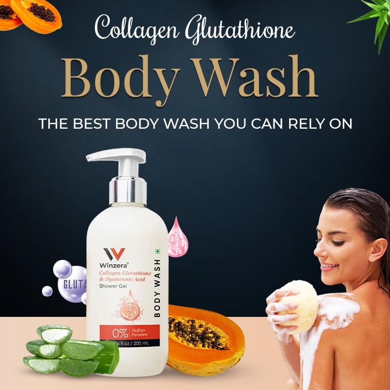 Buy Winzera COLLAGEN GLUTATHIONE BODY WASH (200 ML) Online at Low Prices in  India