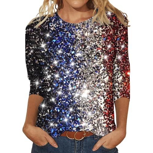 Damenjacken Sale günstig Pailletten Oberteil Damen Lang Shirt Glitzer...