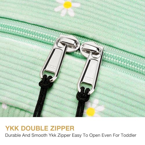 Image of STEAMEDBUN Corduroy Kids Backpack for Girls and Boys 5-8: Girls Backpack for Elementary Kindergarten - 15 inch Cute Backpacks for Kids - Daisy