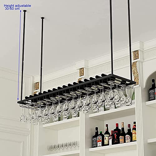 Casier à vin suspendu au plafond en fer réglable 60-80cm