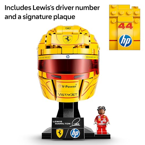 Lego Editions Scuderia Ferrari Hp Lewis Hamilton Helmet - F1 Merchandise - Display Model Kit W/Collectible Minifigure - Gift For 14+ Year Old Boys & Adult Motorsport Fans - 43022 - 4