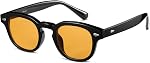 Gtand Lunettes de soleil Unisex Vintage style rétro ronde teintées pour les hommes Femmes Fashion Circle Lunettes de Soleil 46mm