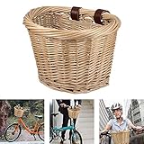 ÁMBITO DE APLICACIÓN: la cesta para bicicleta del manillar es adecuada para la mayoría de los tipos de bicicletas, adecuada para bicicletas para niños y proporciona una función de almacenamiento y decoración conveniente.