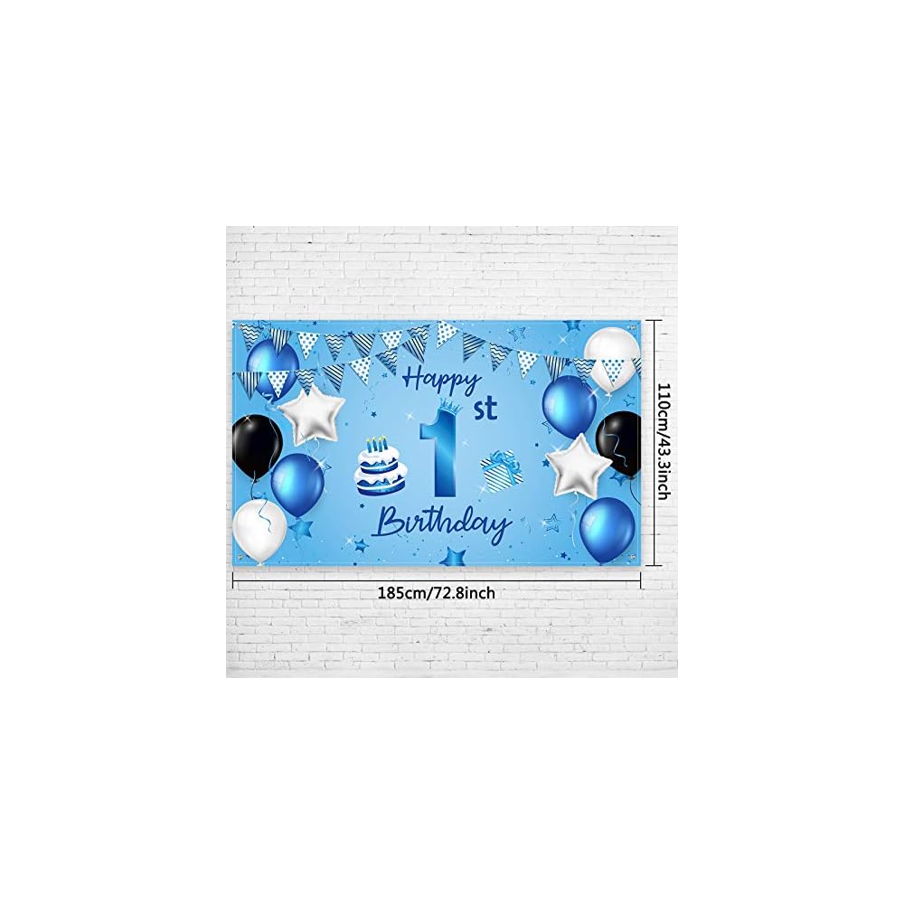 First Trip Around The Sun Space Backdrop – 6.5x3.7 Ft Watercolor Planets Banner For 1st Birthday