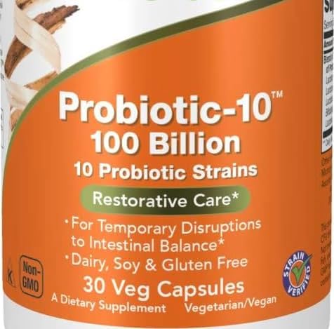 Probiotic 10 Strains 100b, 30 Veg Capsules