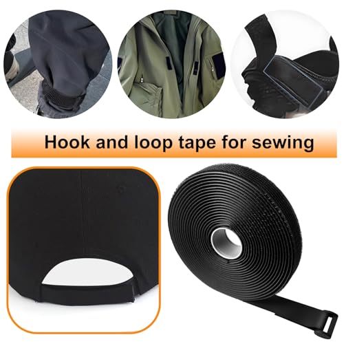 10m Klett Kabelbinder, 25mm Klettband band mit 50 Metallschnallen, verstellbare Befestigungskabelgurte, zuschneidbarer Cinch-Gurt, 2,5 cm breit (10m*25mm)