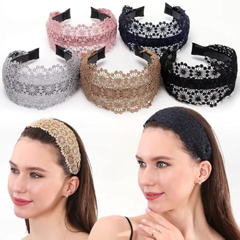 LONEEDY Non-Slip Multicolor Lace Headband Cover