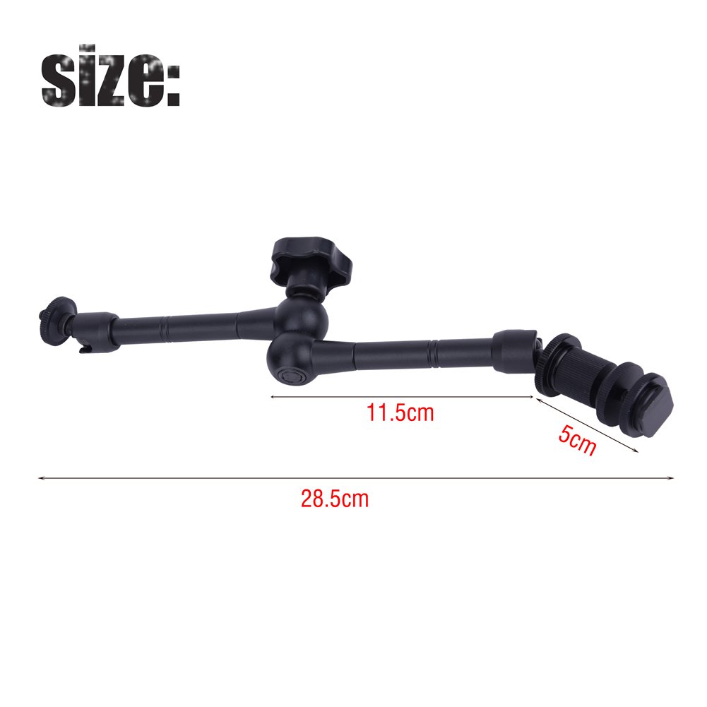 Desktop Dolly Car Mobile Slider Rail Skater 11" Articulation réglable Bras magique de friction utilisé pour appareil photo reflex numérique Photographie prise vidéo Enregistrement vidéo