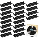 20 Pack Vinyl Wall Mount, Metal Vinyl Holder Wall Album Record Holder, Minimalist for CD Display in Office Home