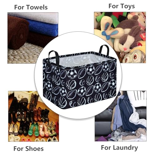 Image of MAIZMZ Kids Hamper Storage Bins Organizer Toy Box Laundry Basket Large Canvas Collapsible Chest for Home /Dorm /Kitchen /Pet /Office /Closet /Shelf /Gift Baskets