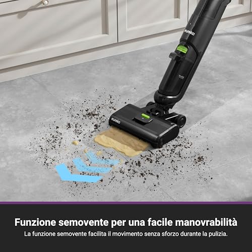 Eureka NEW400 Aspirapolvere e Lavapavimenti Intelligente, Spazzola Autopulizia,Aspirapolvere Lavapavimenti Senza Fili, Scopa Elettrica Design Leggero e Senza Fili per Pavimenti in Piastrelle e Legno - Immagine 4