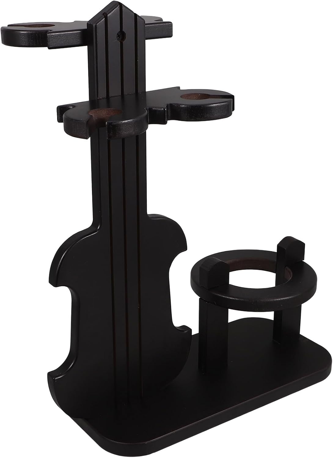 Wood Wine Rack Holder Violin Shaped Tabletop Bottle Holder Stand Wooden Storage Rack for Home Bar Kitchen Countertop