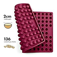 Collory® Backmatte Hundekekse für GROSSE HALBKUGEL (2cm Ø) Leckerlis, Silikon Backform, Backunterlage für Backblech, Diätmatte, Hitzebeständig, Lebensmittelecht & Bpa-frei – Ansicht 3
