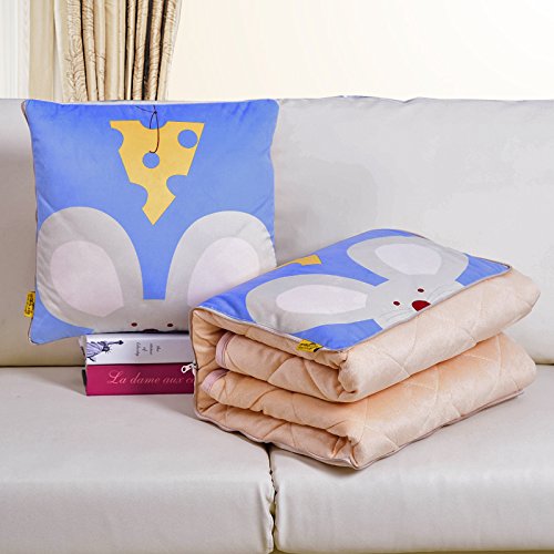 SCBED Pequeña Serie de Frescos del Invierno cálido Almohada cojín sofá es Espesada,40x40cm (110 * 150),el Cashmere Mouse de Queso