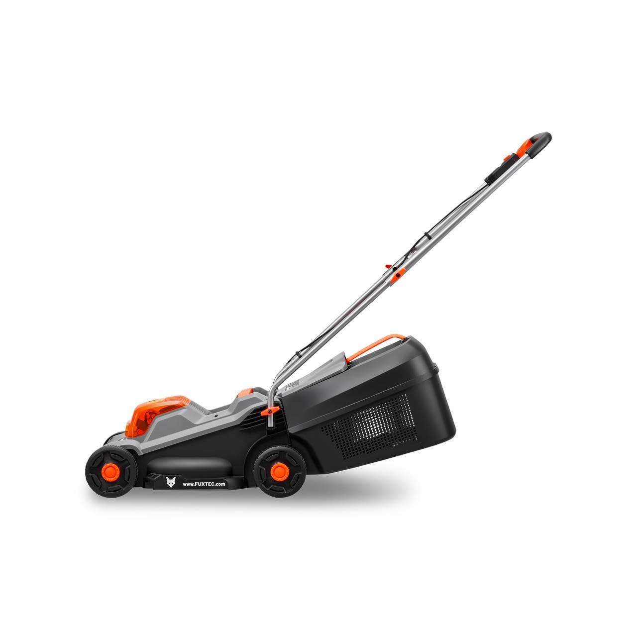 FUXTEC 20V Set de jardín inalámbrico FX-E1RM20ECO & FX-E1RT20 – cortacésped 30 cm, cortabordes 25 cm, 2 baterías 2Ah + Cargador, recogedor 30 L