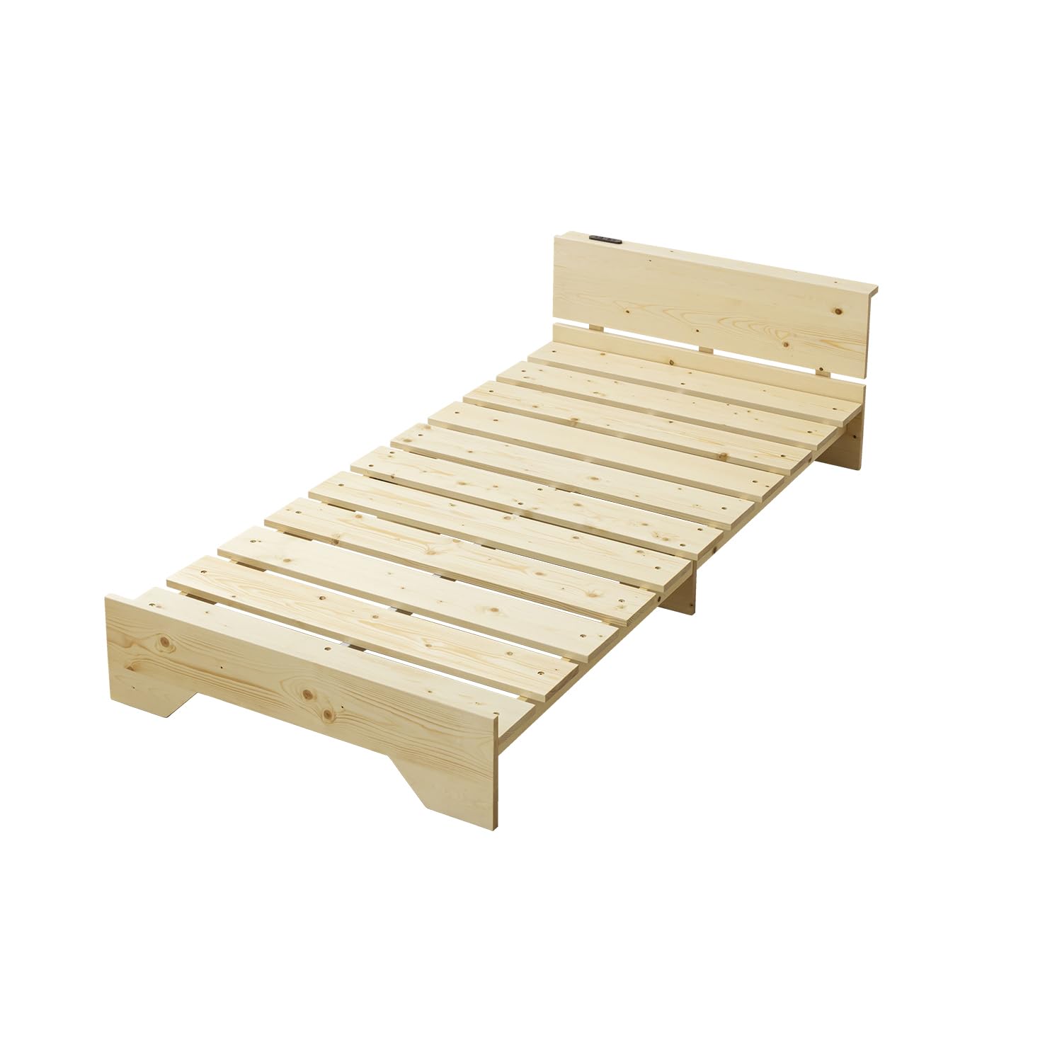 Amazon｜宮付き天然木ステージすのこベッド シングルサイズ ナチュラル