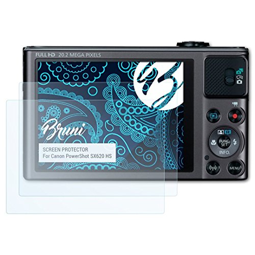 Bruni Película Protectora para Canon PowerShot SX620 HS Protector Película, Claro Lámina Protectora (2X)