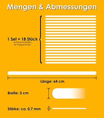 foto-kontor Anti-Rutsch Streifen für Treppen Transparent Selbstklebend Sicherheit Unfall vorbeugen