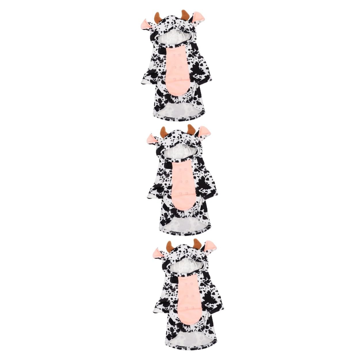 POPETPOP 3pezzi Abbigliamento Per Animali Domestici Stile Mucca Outfit Adorabile Per Cani e Gatti Costume Decorativo Per Attività All Aperto Design Semplice e Chic Facile Da Indossare e