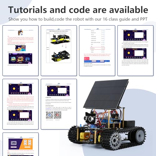 Robot Kit, Robotics for Kids Ages 8-12 12-16, 4-in-1 ESP32 Smart Tank Solar Robot Car for Arduino/Scratch/Python, STEM Science Kit 4WD Remote Control Car Coding Gift Building Toy for Boys Girls Teens by ACEBOTT - Image 9