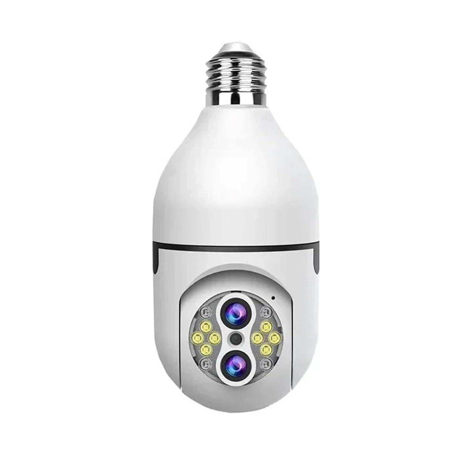 Cámara con Bombilla E27, Zoom 10X, 4K, 8MP, Seguimiento automático, videovigilancia Interior, protección de Seguridad for el hogar, Reflector, cámara WiFi(8MP Add 128G Card)