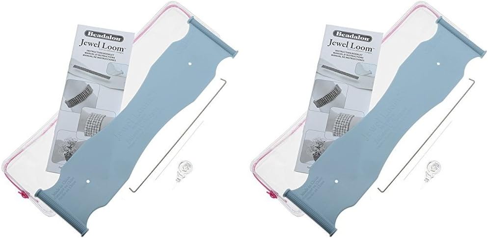 Beadalon Jewel Loom Kit: Beading Loom, Needle, Threader, Pouch (2 Pack)