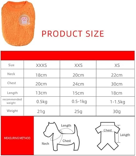 Miniatura 2 de Chaleco de forro polar cálido para perro, suéter para mascota, para otoño e invierno, suave y cálido, camisa chaleco para perros pequeños, gatitos,