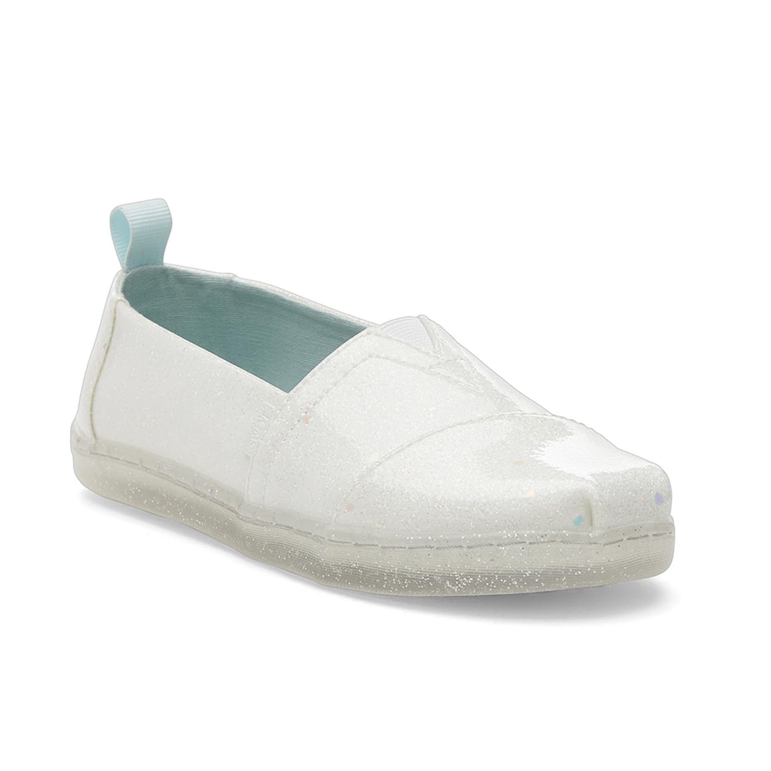 TOMS Classic Alpargata, Mocasín plano Niñas, White Confetti Coated Glitter, 35 EU