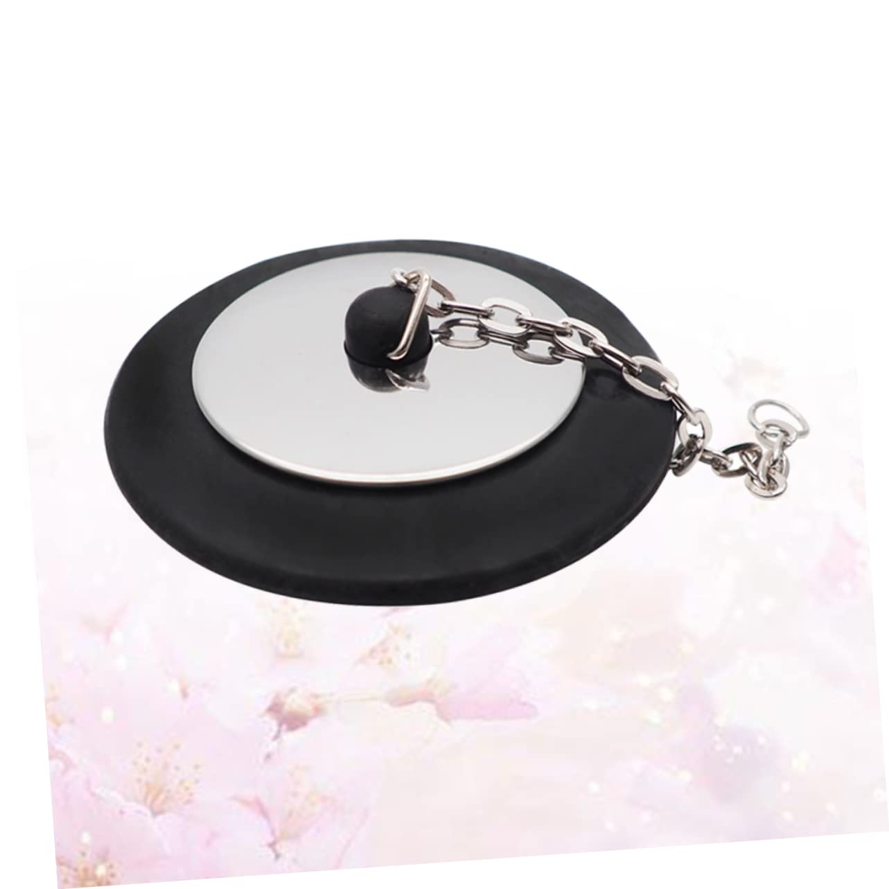 Ciieeo Rubber Drain Stopper with Chain Bathtub Plug for Home Hotel Easy to Clean Strong Adhesion for Preventing Water Flow and Sinks