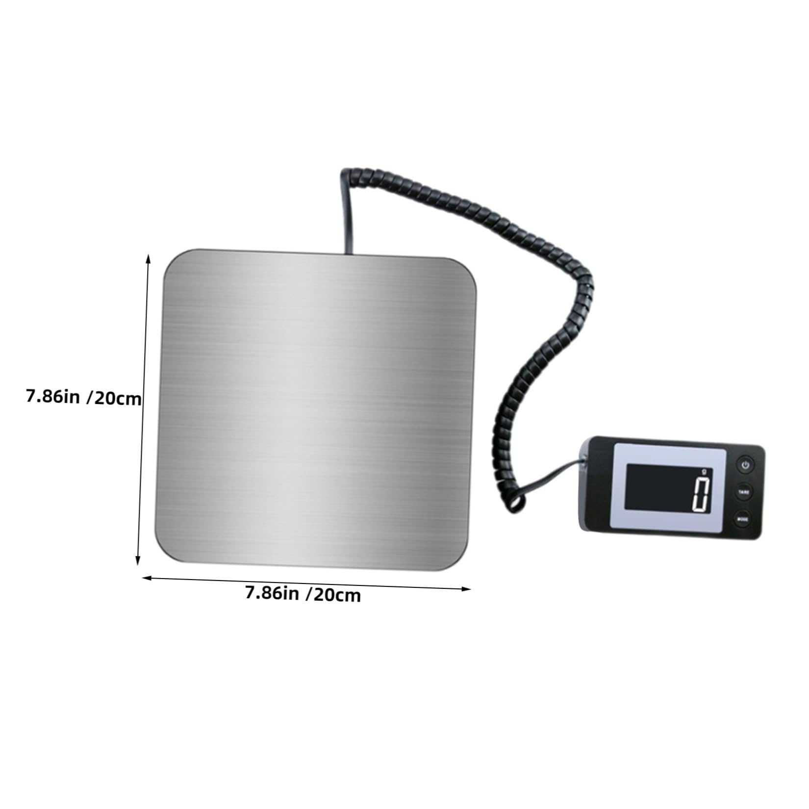 ibasenice Tragbare Postwaage mit 50kg Kapazität Edelstahl und Kunststoff Lcd Anzeige Einfache Handhabung für Büros und Versandzentren