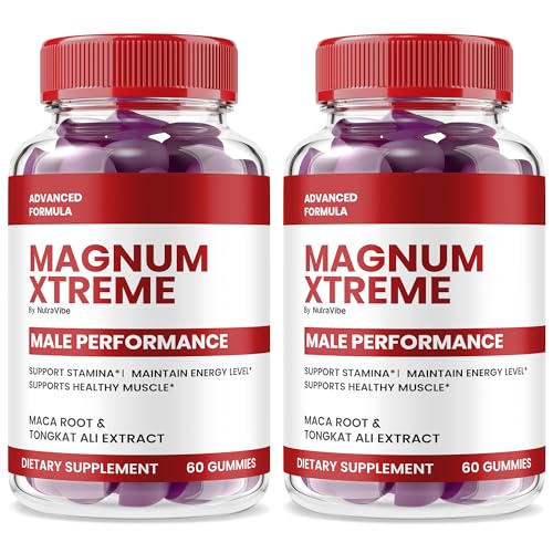 (2 Pack) Magnum Xtreme – Ultra Potency Gummies with a Premium Natural Blend to Help Support Lasting Energy, Active Body & Daily Performance, MagnumXtreme Easy-to-Chew Gummys (120 Gummies)